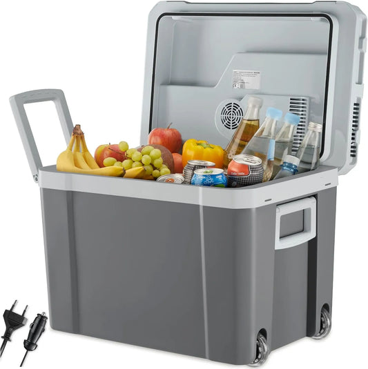 Frigorifero portatile 2in1, 35 L, 52, 5x35x40 cm, auto, campeggio, mini frigo portatile, Frigo x Camping, ECO Mode, tectake® Frigorifero Portatile